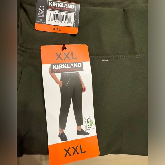 Kirkland Signature Pants - Kirkland Signature Dark Green Ladies' Ankle Pants XXL